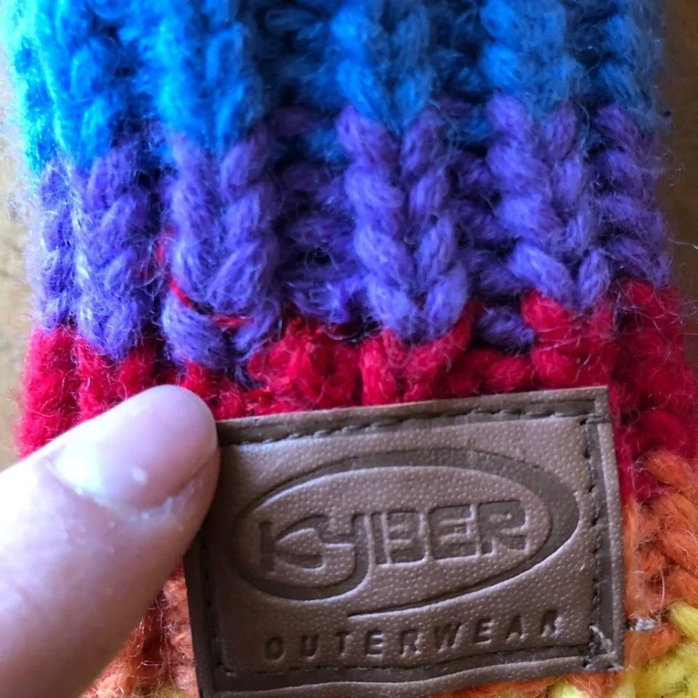 Kyber Rainbow Dog Kids Wool Blend Mittens Fleece Lined